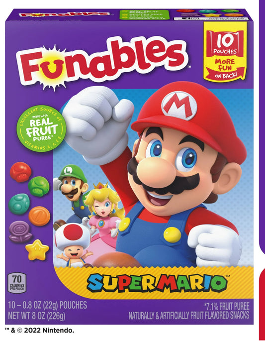 Funables Gomitas con Sabor a Fruta Super Mario